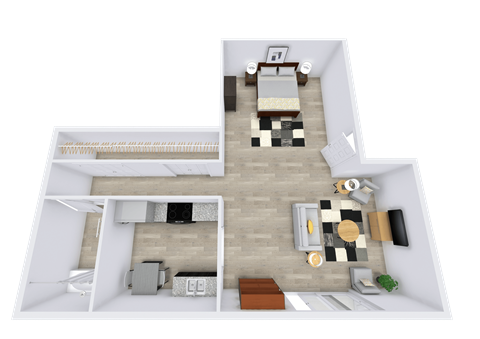 Ashford Floorplan Studio   1  Bath   518 Sq. Ft.